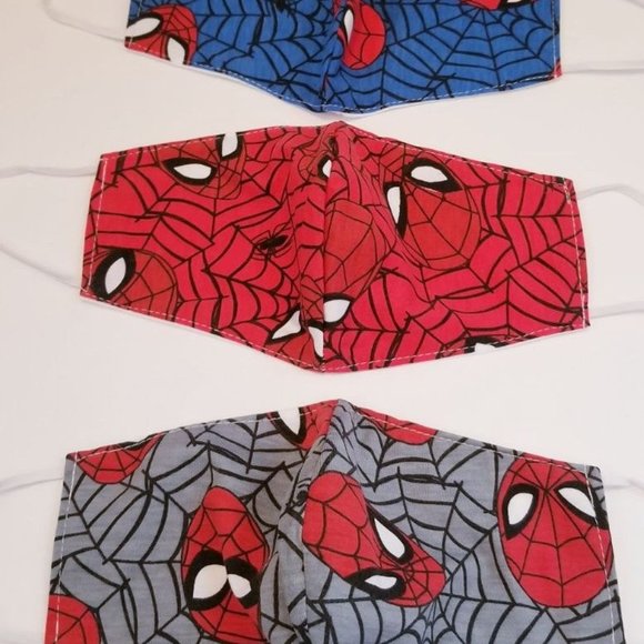 3x HANDMADE Super Hero Spiderman FACE COVER Mask - Picture 2 of 13